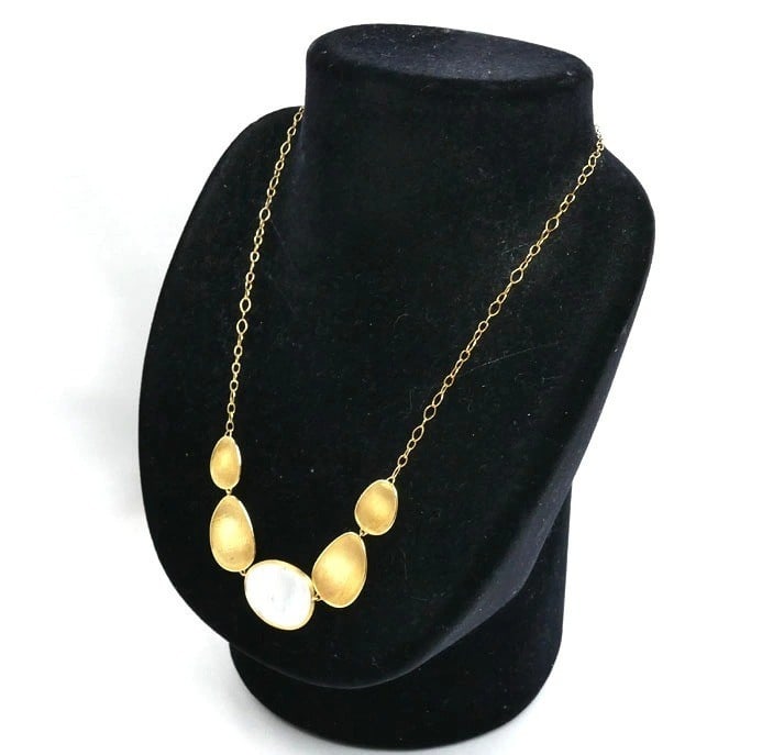 Yellow Gold Pearl Shell 18k Pendant Necklace Mother of Lunaria Moon Marco: Yellow Gold Pearl Shell 18k Pendant Necklace Mother of Lunaria Moon Marco Item Specifics: Closure: Lobster Occasion: Anniversary Birthday Christmas Engagement Graduation Mother's Day Valentine's Day W