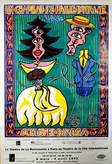 Serigraphie Original Chapeau De Paille 1993 Herve Dirosa (1 of 1)