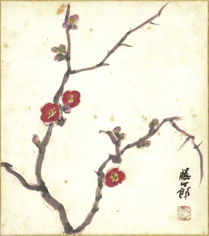 Hara Katsushiro Shikishi Hoshunka Flower Art Board Japanese Modern: Hara Katsushiro Shikishi Hoshunka Flower Art Board Japanese Modern Item Specifics: Artist: Hara Katsushiro Subject: Flower Material: Ink and color on Shikishi board Style: Japanese Year Of Production: