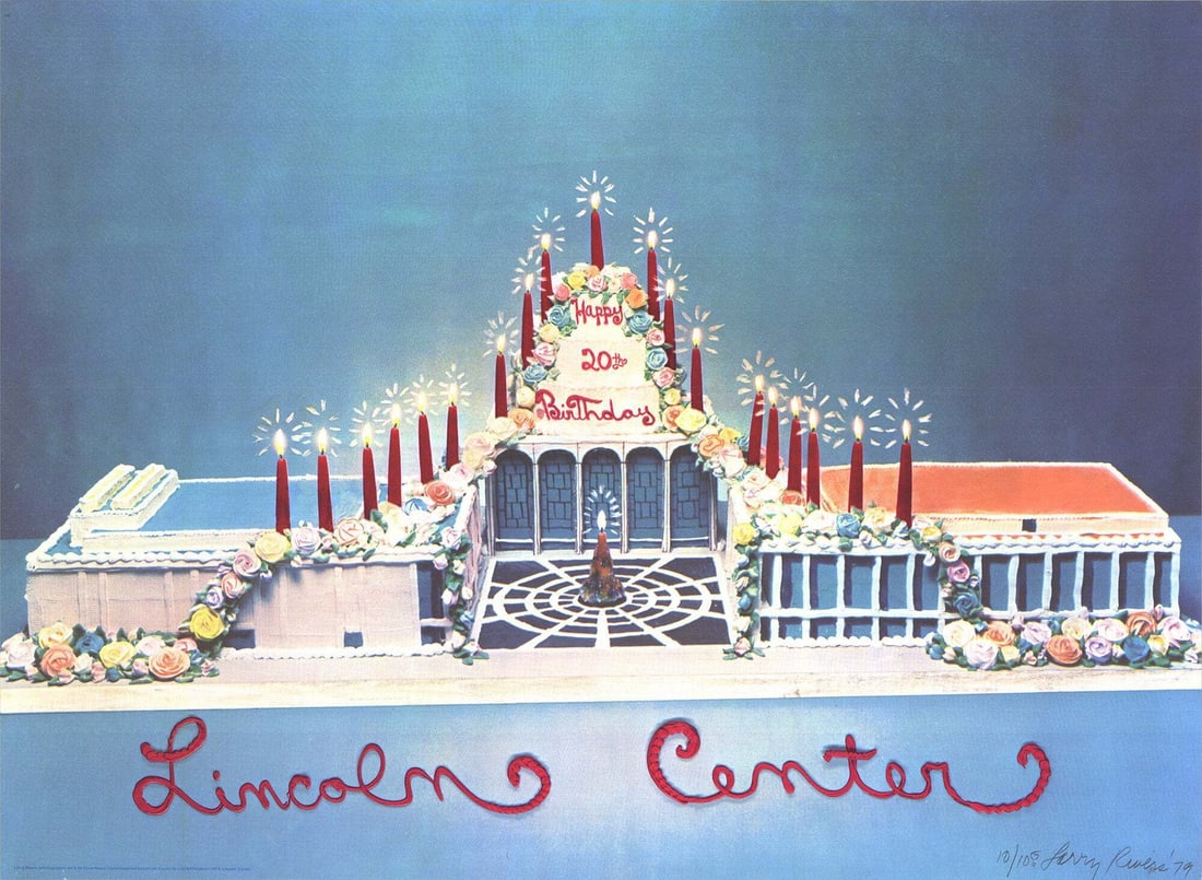 LARRY RIVERS Lincoln Center 20th Anniversary SIGNED 26" x 35.5" Offset Lithograp (1 of 4)
