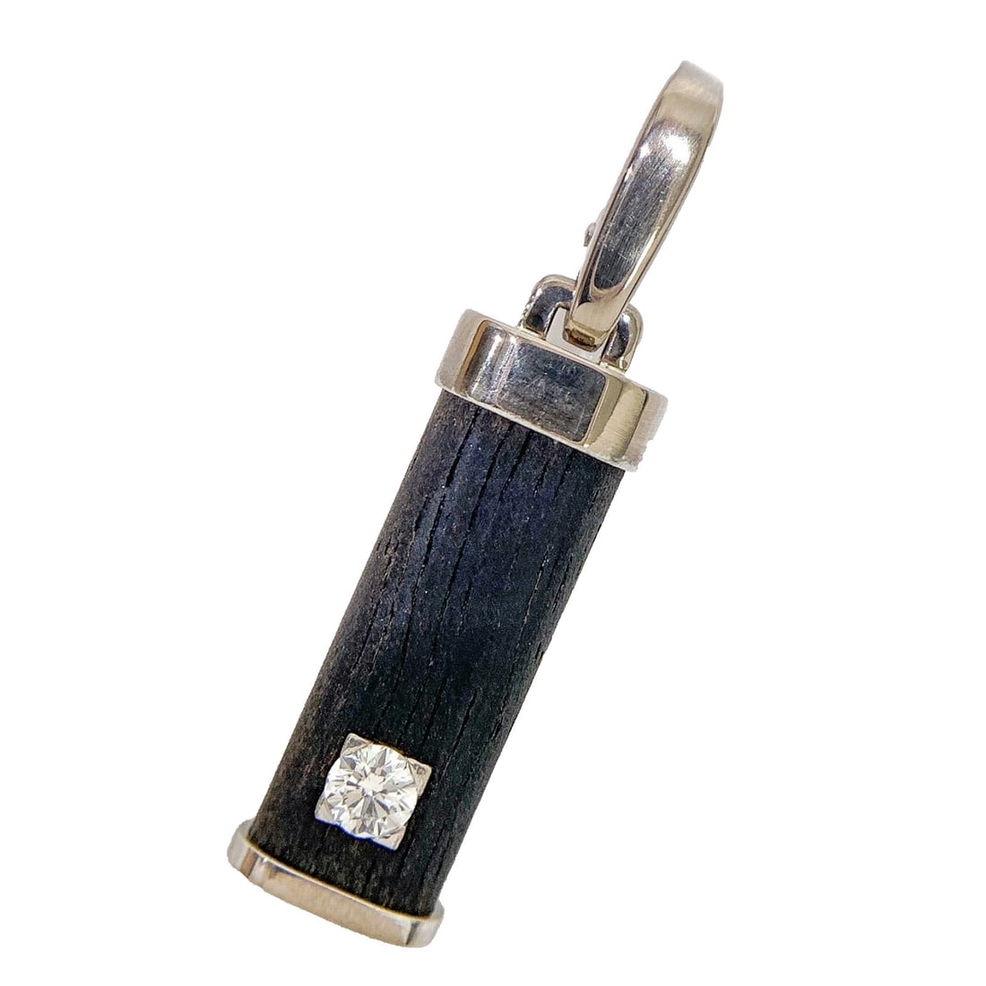 Men Women Unisex Diamond Pendant Blackwood 18k White Gold Cartier (1 of 5)