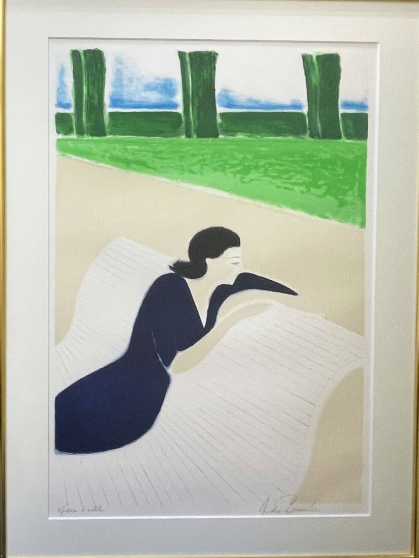 Meditation Hand Signed Authentic ED EA ANDRE Art Brasilier No Frame (1 of 5)