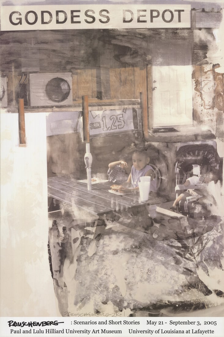 ROBERT RAUSCHENBERG Goddess Depot 36" x 24" Offset Lithograph 2005 Pop Art Purpl (1 of 4)