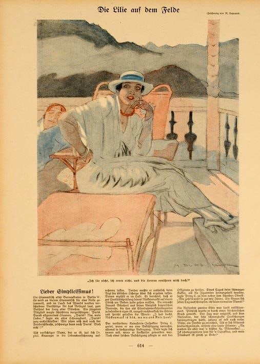 Simplicissimus 1913 By Marcello Dudovich Die Lilie Auf Dem On Linen Original: Simplicissimus 1913 By Marcello Dudovich Die Lilie Auf Dem On Linen Original Item Specifics: Size: Small (up to 12in.) Artist: DUDOVICH Style: Art Nouveau Date Of Creation: 1913 Year Of Production: 19