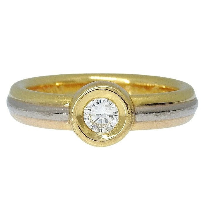 Vintage Cartier Trinity Diamond 18k Tri Color Gold Band Ring US4 EU47 circa1995: Vintage Cartier Trinity Diamond 18k Tri Color Gold Band Ring US4 EU47 circa1995 Item Specifics: Antique: No Number Of Diamonds: 1 Shape: Round Occasion: Anniversary Birthday Christening Christmas Enga