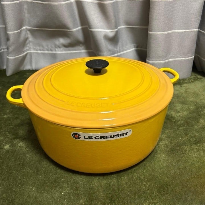 Le Creuset Cocotte Ronde 34 Yellow 13.4in Cast Iron Dutch Oven Enamel (1 of 20)