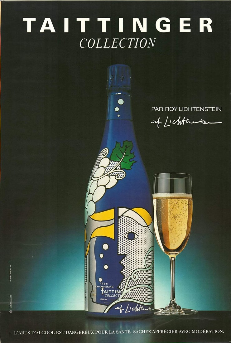 ROY LICHTENSTEIN Taittinger Collection Champagne 67" x 47.25" Offset Lithograph (1 of 4)