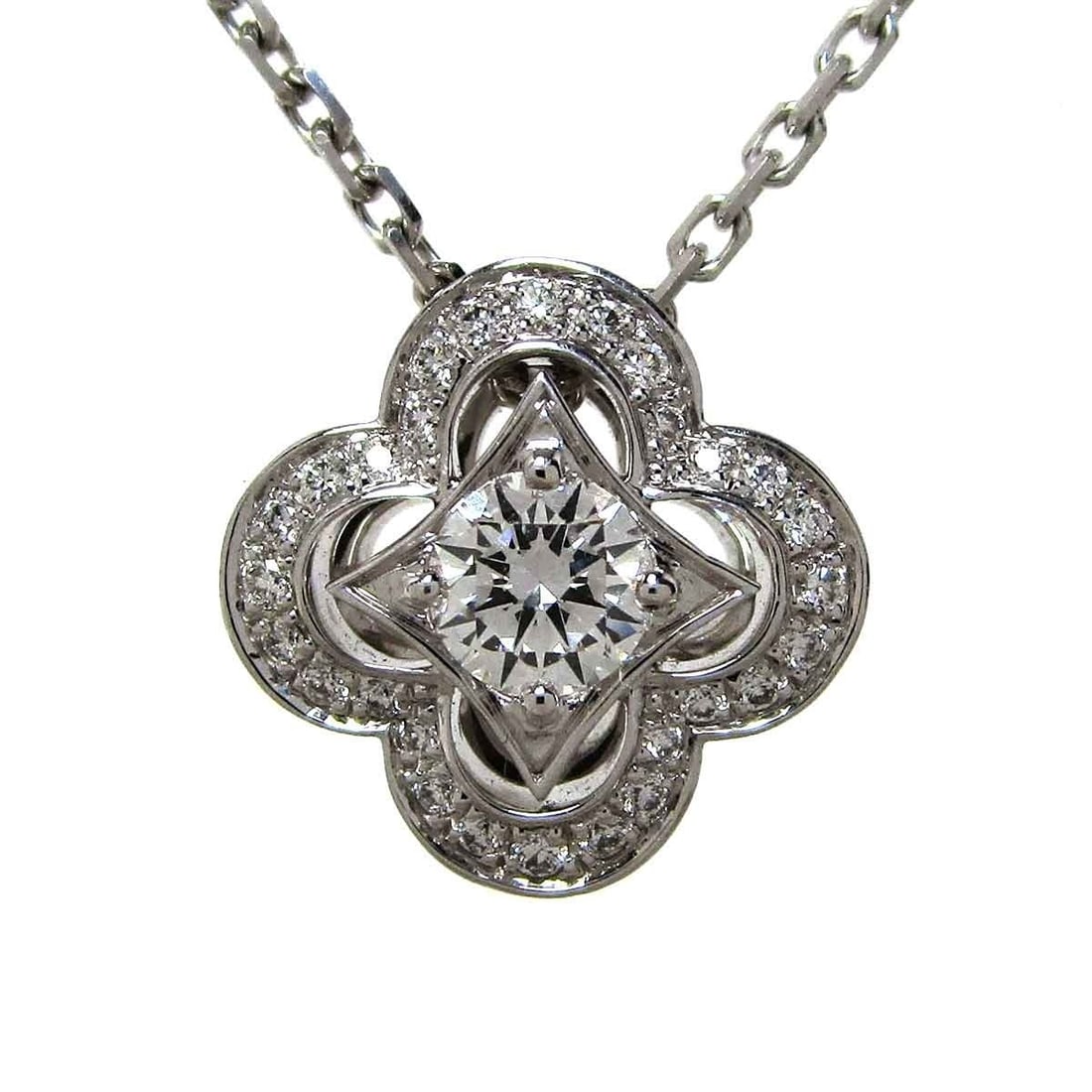 Louis Vuitton Q93652 Pandantif Ardant Diamond Necklace White Gold 15.7 inches (1 of 5)