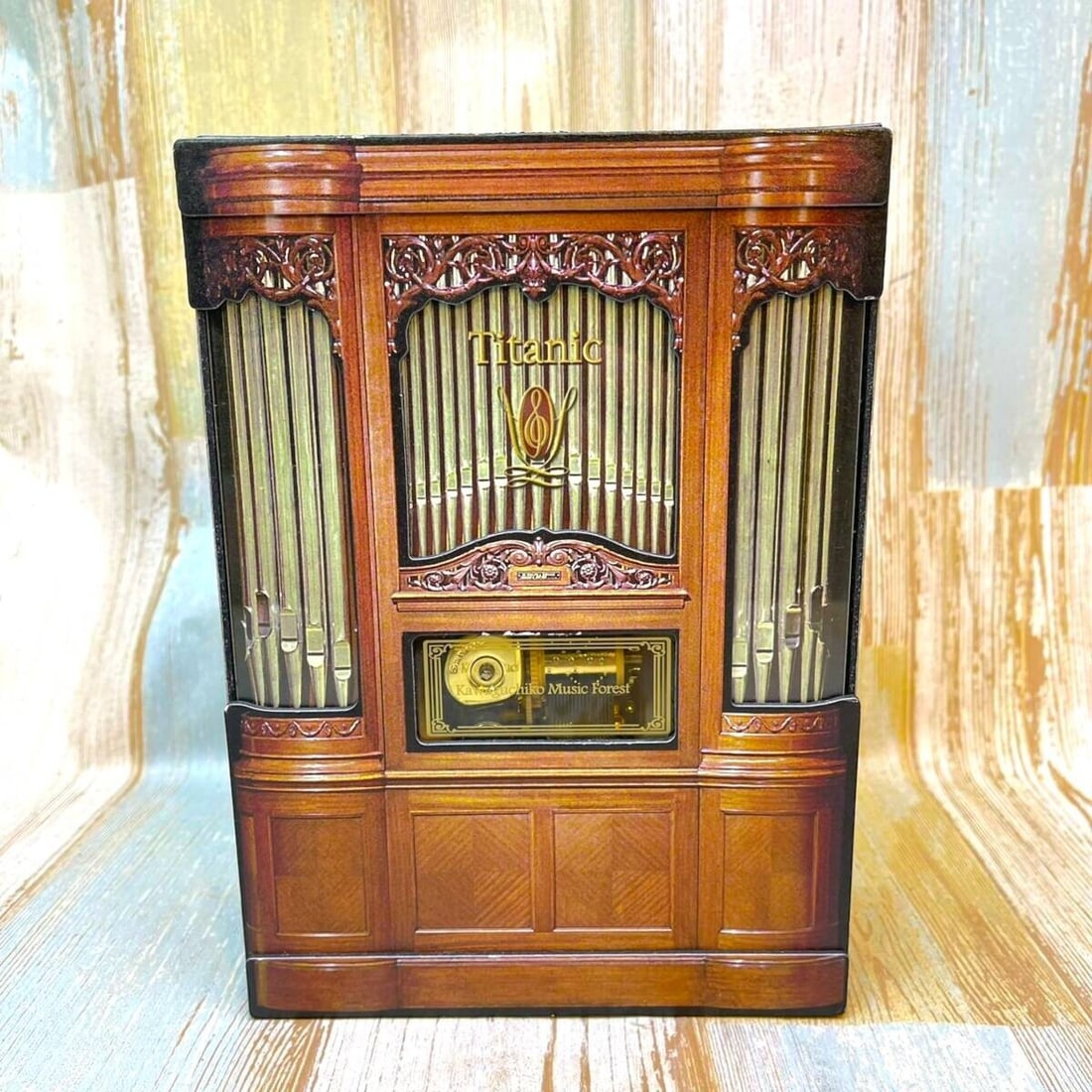 Wooden Music Box Model With Original Paper Box Koji Murai Orchestrion Titanic (1 of 9)