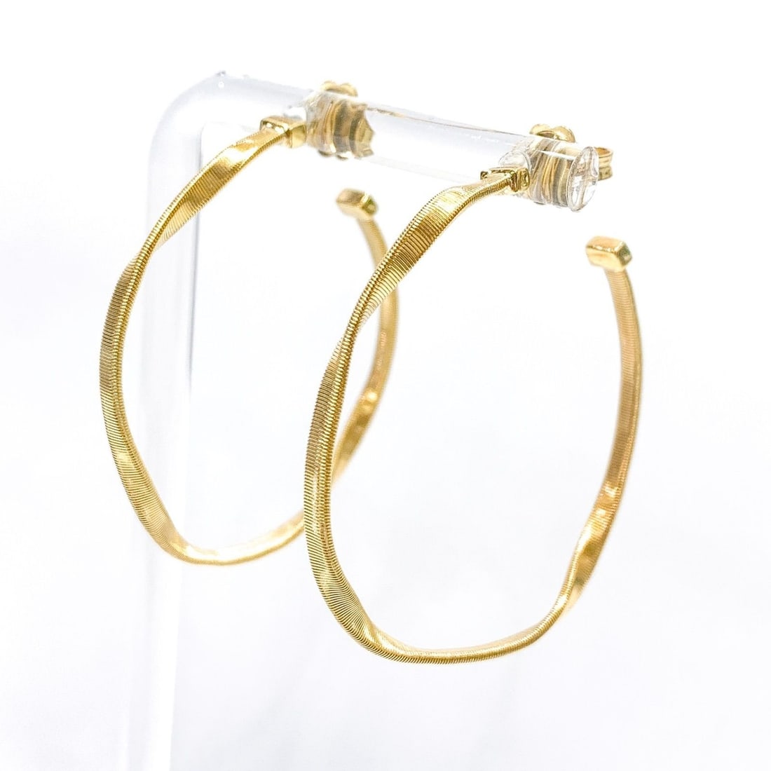 Twisted Coil 18k Yellow Gold Marrakech Hoop Dangle Earrings Large Marco Bicego: Twisted Coil 18k Yellow Gold Marrakech Hoop Dangle Earrings Large Marco Bicego Item Specifics: Antique: No Shape: Round Closure: Butterfly Occasion: Anniversary Birthday Engagement Graduation Mother's
