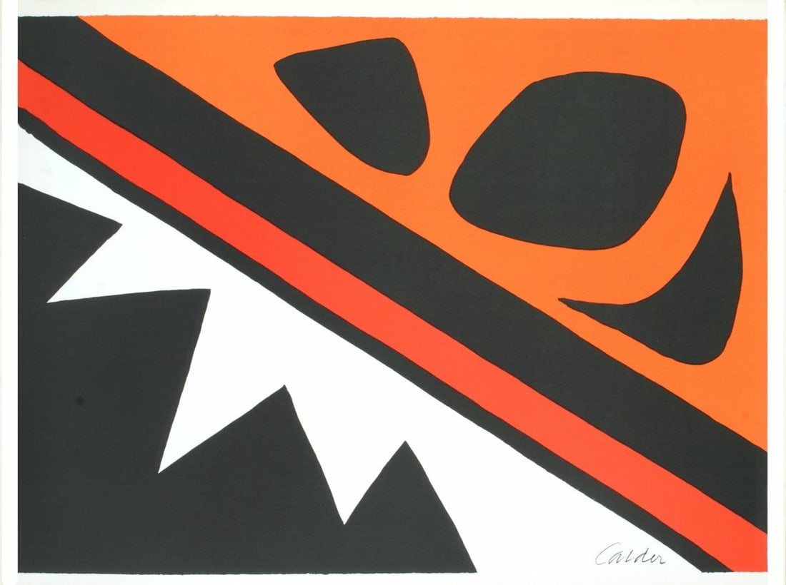 Alexander Calder La Grenouille et la Scie Surrealis Lithograph 23.75" x 32" 1971 (1 of 1)