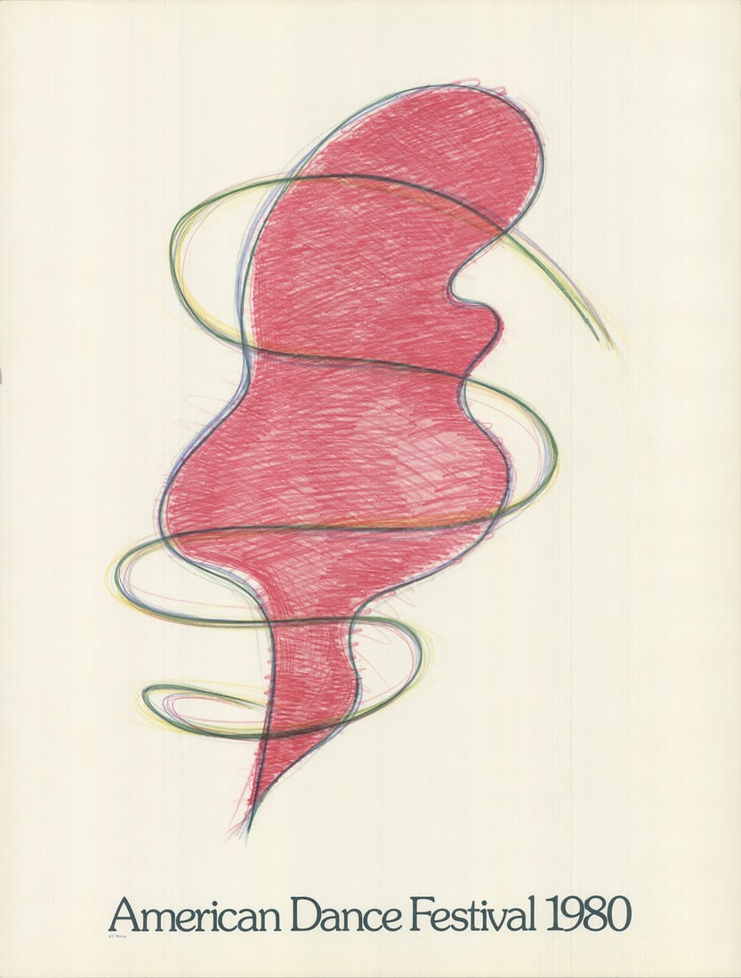 ELIZABETH MURRAY American Dance Festival 1980 33.5" x 25.5" Offset Lithograph 19 (1 of 4)