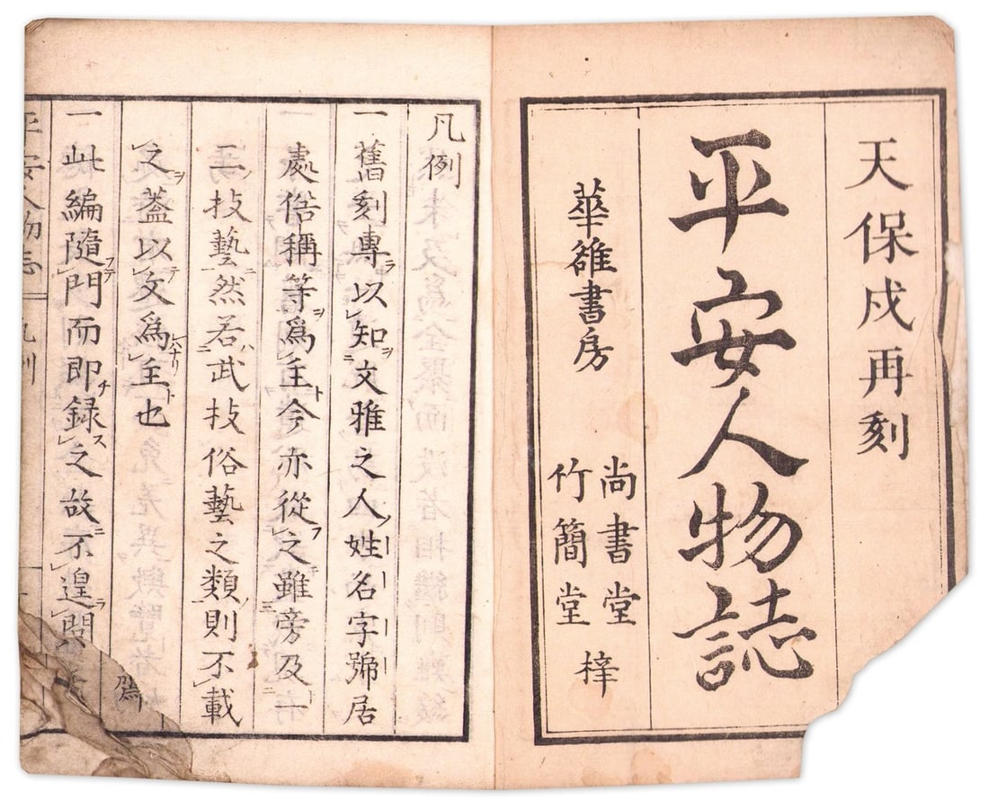Japanese Woodblock Book Heian Jinbutsu shi 1838 Tenpo 9 Kyoto Directory: Japanese Woodblock Book Heian Jinbutsu shi 1838 Tenpo 9 Kyoto Directory Item Specifics: Subject: Kyoto History and Notable People Material: Woodblock print on washi paper Style: Japanese Year Of Produ