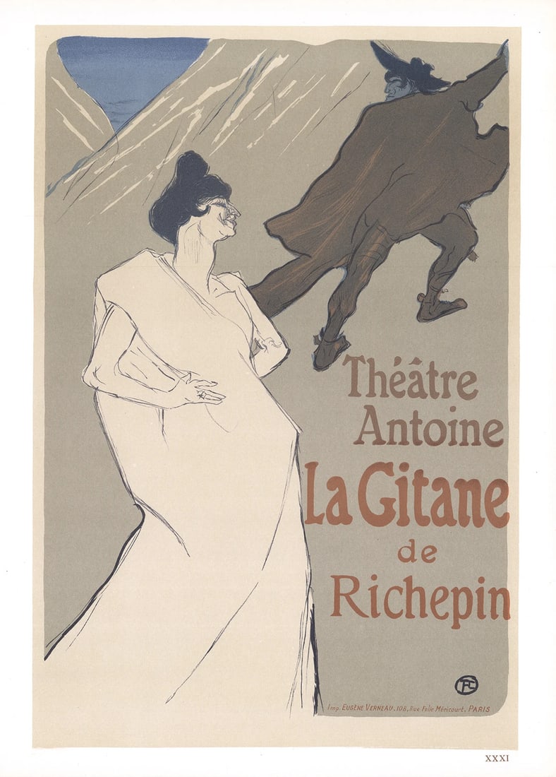 HENRI DE TOULOUSE-LAUTREC La Gitane de Richepin 14.5" x 10.5" Lithograph 1966 Ar: HENRI DE TOULOUSE-LAUTREC La Gitane de Richepin 14.5" x 10.5" Lithograph 1966 Ar Item Specifics: Artist: Henri de Toulouse-Lautrec Brand: Toulouse-Lautrec Henri de Country/Region Of Origin: France Exa