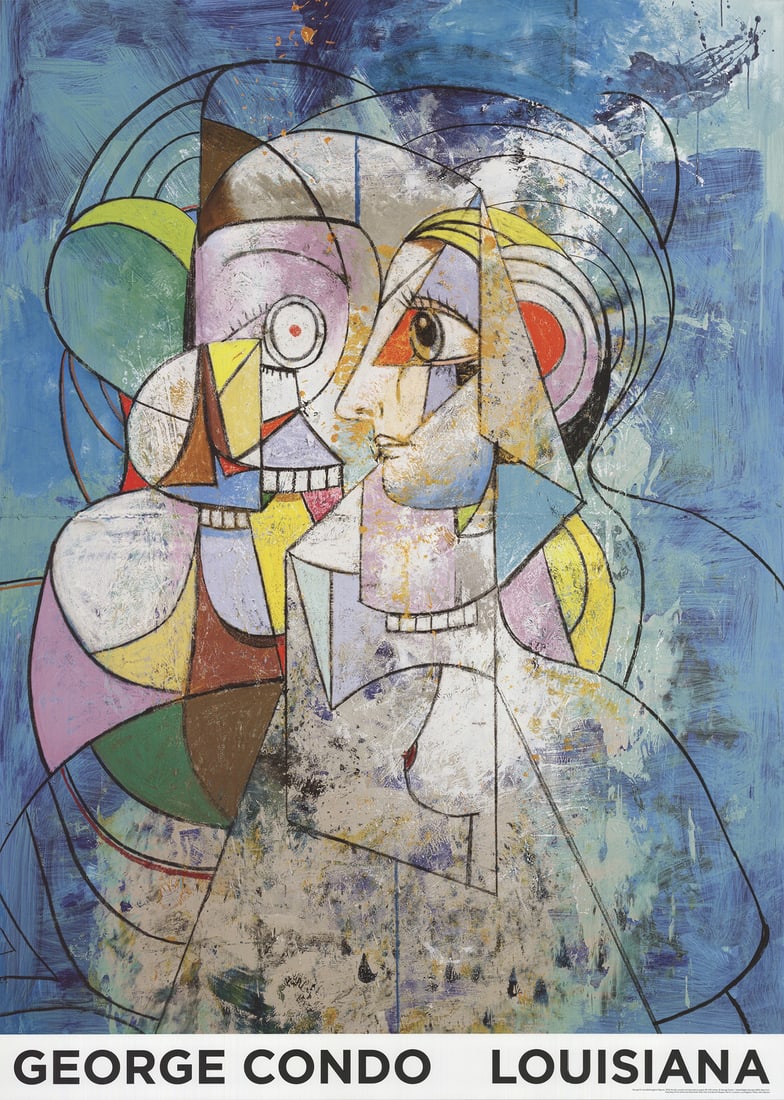 GEORGE CONDO Mythological Figures (Lg) 46.5" x 33.25" Offset Lithograph 2018 Cub (1 of 15)