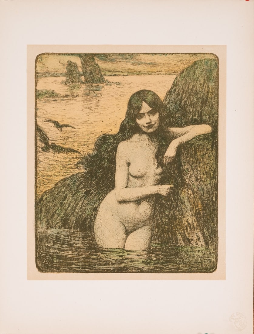 Charles Guerin Sirene 1898 Lithograph Lestampe Moderne: Charles Guerin Sirene 1898 Lithograph Lestampe Moderne Item Specifics: Unit Of Sale: Single Piece Artist: Charles Guerin Size: Small Color: Yellow Date Of Creation: 1898 Title: Sirene Material: Paper 
