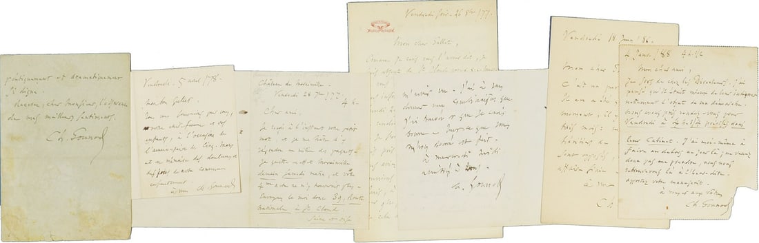 Rare Archive Charles Gounod 27 Autograph Portrait French Composer (1 of 2)