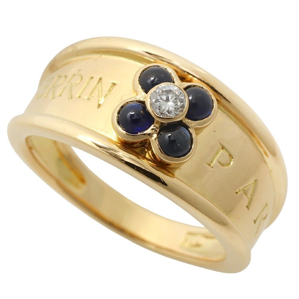 O.J. PERRIN Flower Diamond Sapphire 18k Yellow Gold Logo Band Ring US 8.25 EU 57: O.J. PERRIN Flower Diamond Sapphire 18k Yellow Gold Logo Band Ring US 8.25 EU 57 Item Specifics: Antique: No Shape: Round Occasion: Anniversary Birthday Christening Christmas Engagement Graduation Mot