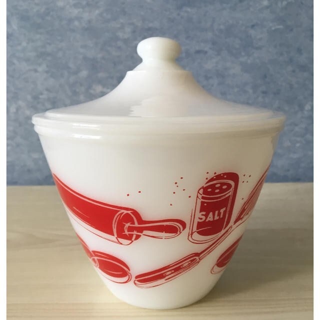 Rare Vintage Anchor Hocking Fire King 1951-60s Kitchen Grease Jar (1 of 4)