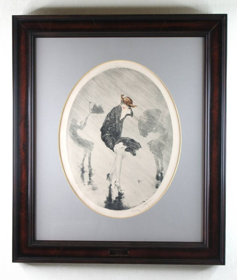 Art Deco Signed Collectible Framed Etching Shower Sudden LOUIS: Art Deco Signed Collectible Framed Etching Shower Sudden LOUIS Item Specifics: Artist: Louis Icart Type: Print Theme: Art vintage art antique art antique painting vintage painting Original/Licensed Re