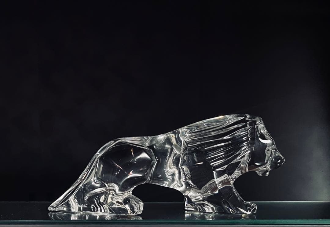 Baccarat Lion Figurines Crystal Glass Sculpture Animal Paperweight French 10.6" (1 of 9)