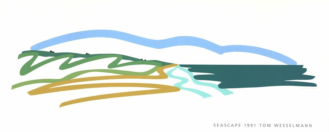 Blue Green Blue Green Seascape II Si 1991 Serigraph Pop Art 35.75" x 14.25 (1 of 1)