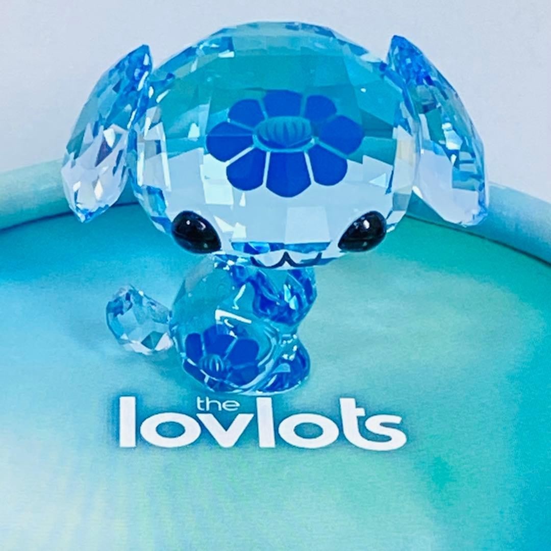 Swarovski Lovlots Crystal Dog Wan Blue Faceted Rare (1 of 16)