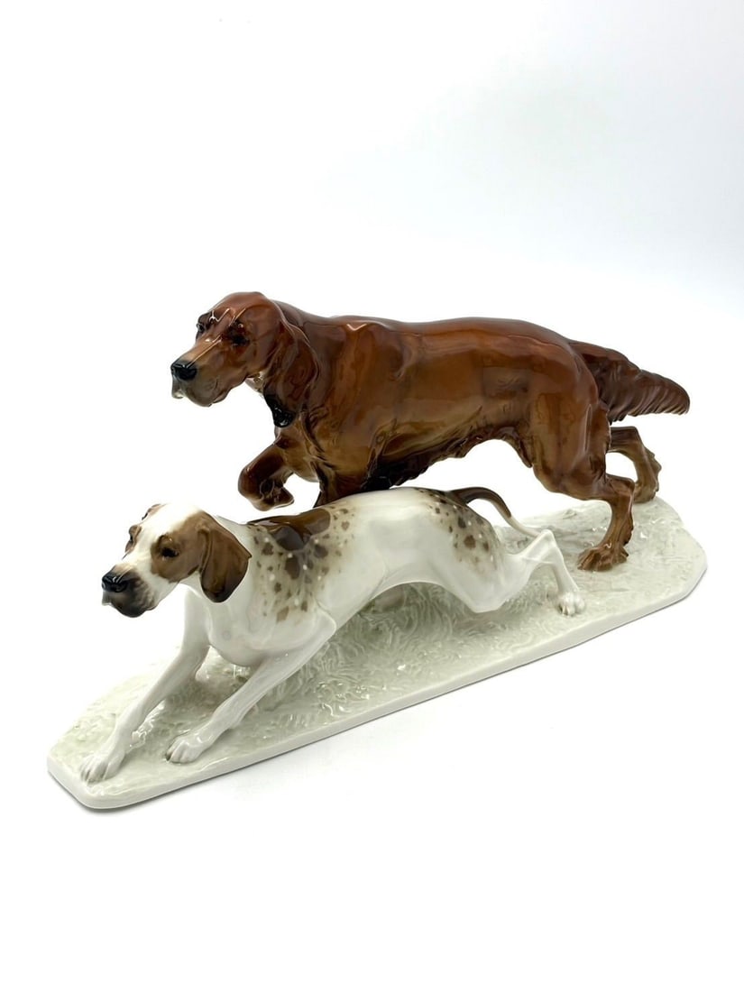 Irish Setter Pointer Dog Figurine Set Hutschenreuther 18.1in Large Interior Of 2: Irish Setter Pointer Dog Figurine Set Hutschenreuther 18.1in Large Interior Of 2 Item Specifics: Brand: Hutschenreuther Type: Figurine Size: Large Theme: Animals Dogs Hunting Dogs Subject: Irish Sette