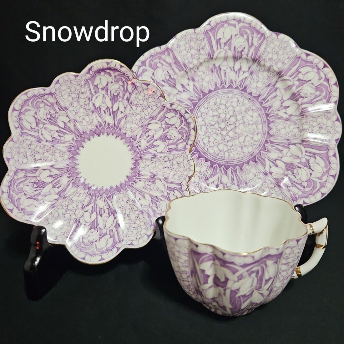 Wileman Snowdrop Trio Purple Daisy Shape Antique Cup Saucer Plate Collectible: Wileman Snowdrop Trio Purple Daisy Shape Antique Cup Saucer Plate Collectible Item Specifics: Type: Cup & Saucer Color: Purple Product Disclaimer: Measurements approximate; colors may vary due to ligh
