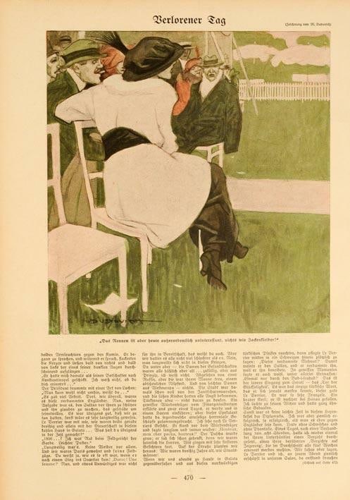 Simplicissimus 1913 By Marcello Dudovich Berlorener Lag On Linen Original (1 of 1)
