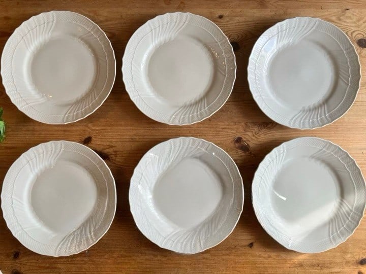 Richard Ginori Italy White Plate Set Of 3 Porcelain 10.2in Vecchio Tableware (1 of 6)