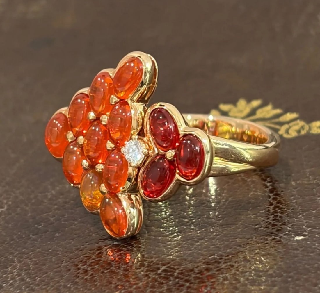 Mauboussin Vintage Opal Diamond 18k Yellow Gold Fish Motif Cocktail Ring: Mauboussin Vintage Opal Diamond 18k Yellow Gold Fish Motif Cocktail Ring Item Specifics: Antique: No Shape: Fish Occasion: Anniversary Birthday Christening Christmas Engagement Graduation Mother's Day