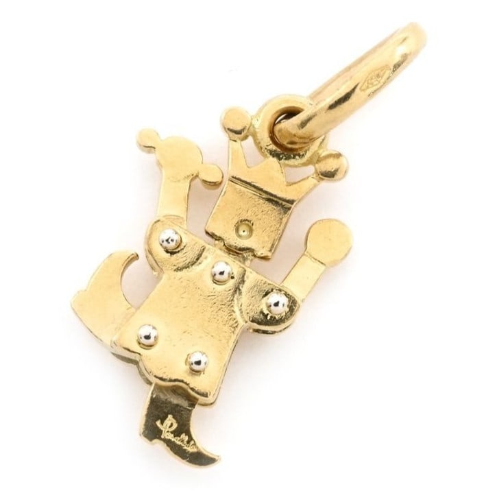 Yellow Gold Pendant Charm Necklace 18k Top Articulated NO Pomellato King: Yellow Gold Pendant Charm Necklace 18k Top Articulated NO Pomellato King Item Specifics: Pendant Shape: King Occasion: Anniversary Birthday Christening Christmas Confirmation/Communion Engagement Grad