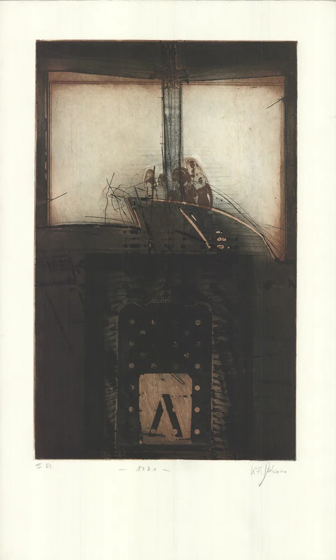 KARL FRED DAHMEN Untitled SIGNED 41.75" x 25" Etching 1971 Contemporary 500 (1 of 5)