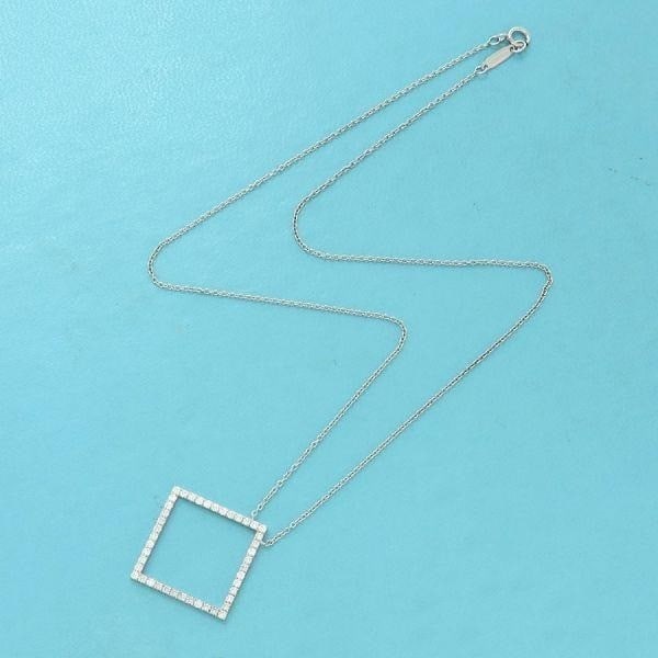 Metro Square Diamond 18k White Gold Chain Necklace Pendant Stylish Tiffany & Co: Metro Square Diamond 18k White Gold Chain Necklace Pendant Stylish Tiffany & Co Item Specifics: Pendant Shape: Square Closure: Spring Ring Occasion: Anniversary Birthday Christening Christmas Confirma