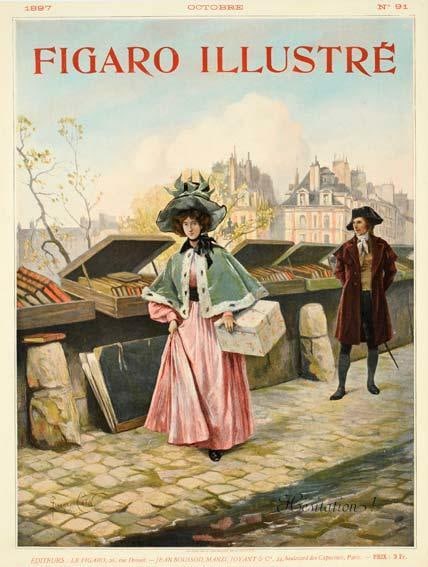 Vintage Poster Seine Book Seller By Cain For Figaro Illustre 1898 (1 of 1)
