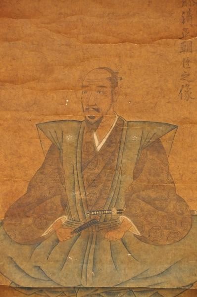 Kiyomasa Portrait Kato Edo Period Woodblock Print Hanging Colored Hand Scroll: Kiyomasa Portrait Kato Edo Period Woodblock Print Hanging Colored Hand Scroll Item Specifics: Subject: Kato Kiyomasa (Samurai Warlord) Material: Paper Hand-colored Woodblock Print Silk Mounting Style: