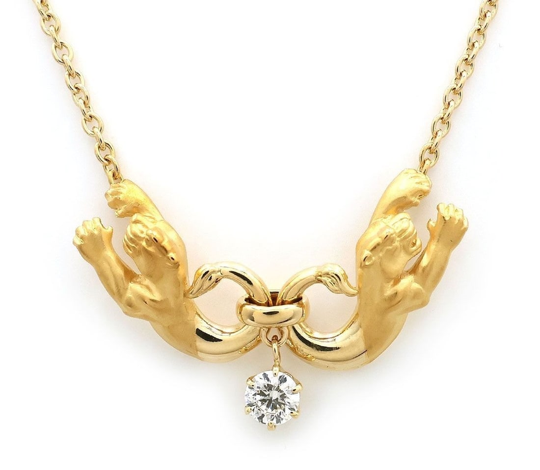 Carrera y Carrera Panther Diamond 0.26ct 18k Yellow Gold Pendant Necklace Animal: Carrera y Carrera Panther Diamond 0.26ct 18k Yellow Gold Pendant Necklace Animal Item Specifics: Pendant Shape: Panther Number Of Diamonds: 1 Closure: Lobster Occasion: Anniversary Birthday Christenin
