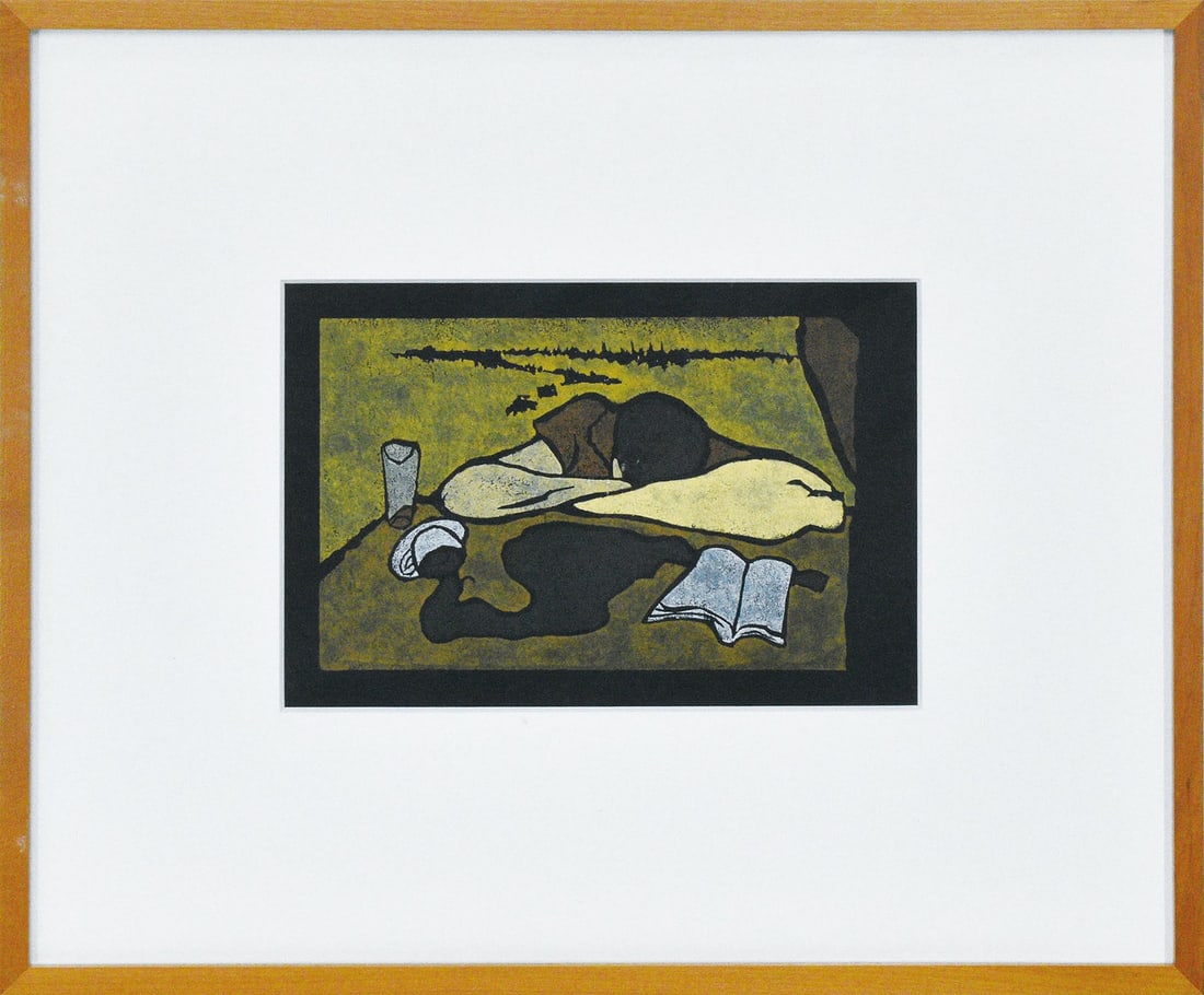 Woodblock Print Napping Inemuri Signed Art 1995 AP Edition By Kenji Najima: Woodblock Print Napping Inemuri Signed Art 1995 AP Edition By Kenji Najima Item Specifics: Artist: Kenji Najima Subject: Napping Material: Woodblock print on paper Style: Japanese Product Disclaimer: 