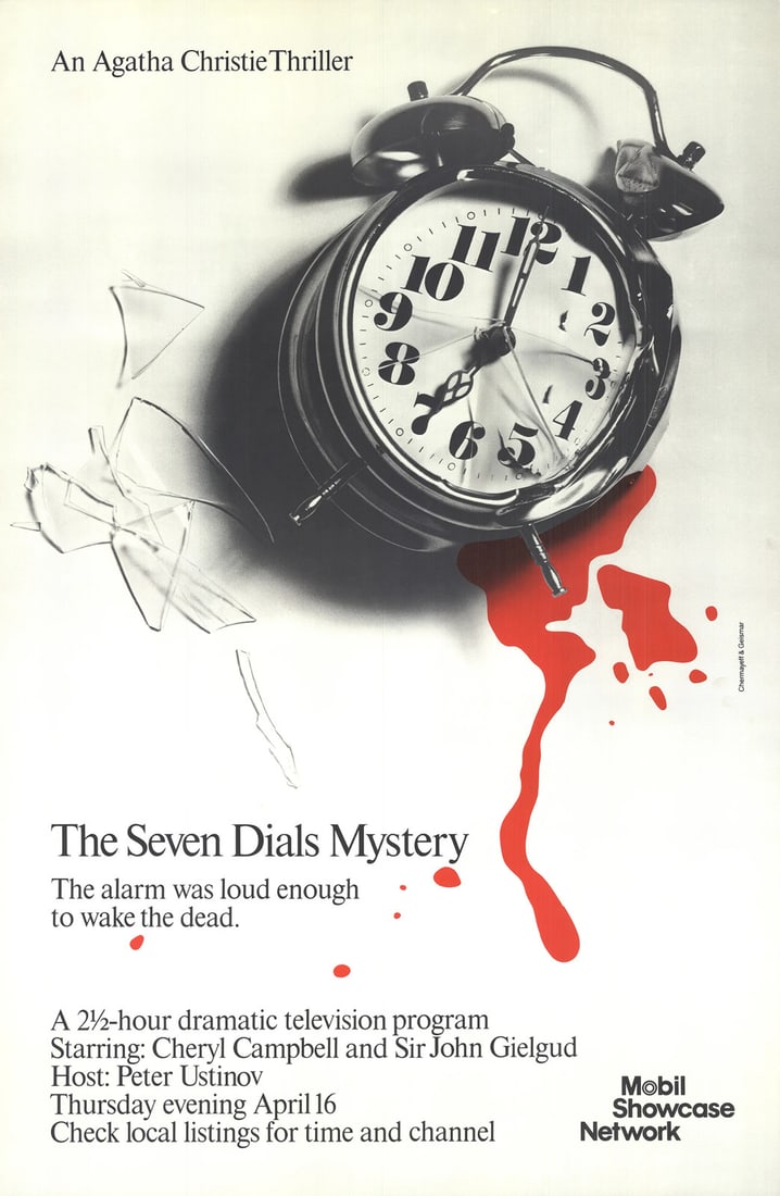 IVAN CHERMAYEFF The Seven Dials Mystery 46" x 30" Offset Lithograph Contemporary (1 of 4)