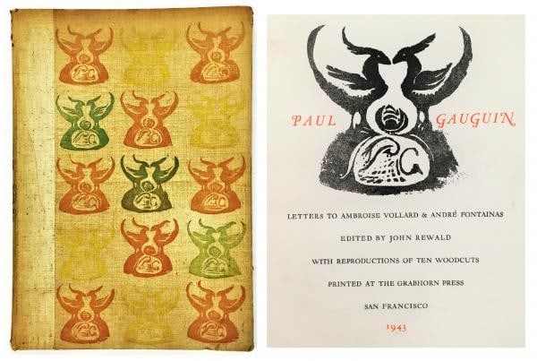 Gauguin Paul 1943 Woodblock Prints Ltd Ed Book Grabhorn Press 250 (1 of 5)