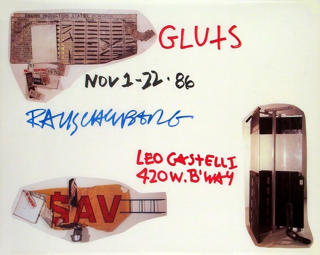 RAUSCHENBERG Gluts Brown 22.5" 28.5" Poster 1986 Pop Art (1 of 1)