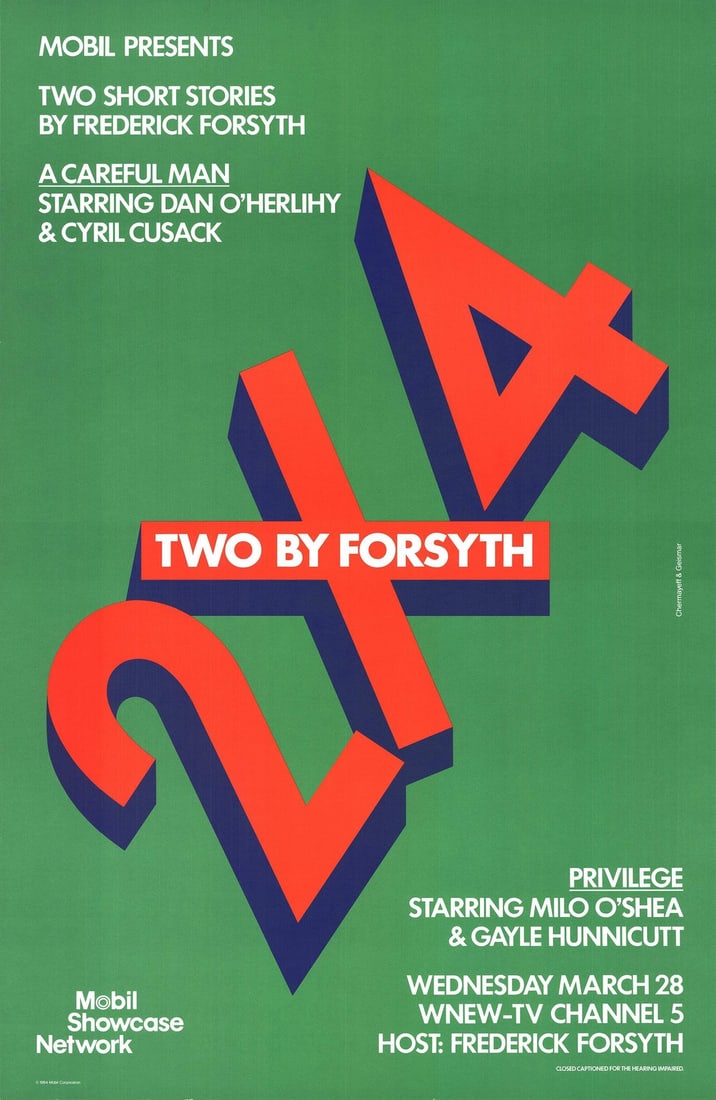 IVAN CHERMAYEFF Two by Forsyth 46" x 30" Offset Lithograph 1984 Contemporary (1 of 4)