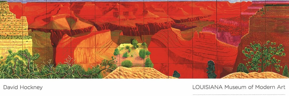 DAVID HOCKNEY A Closer Grand Canyon 18" x 53.75" Poster 2011 Pop Art Red Multic: DAVID HOCKNEY A Closer Grand Canyon 18" x 53.75" Poster 2011 Pop Art Red Multic Item Specifics: Artist: David Hockney Brand: Hockney David Country/Region Of Origin: Denmark Exact Year: 2011 Height: 18