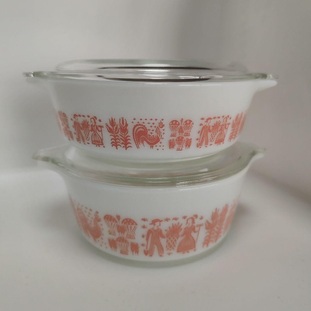 Butterprint Amish Glass Orange Vintage Pyrex Dish Set Collectible (1 of 20)