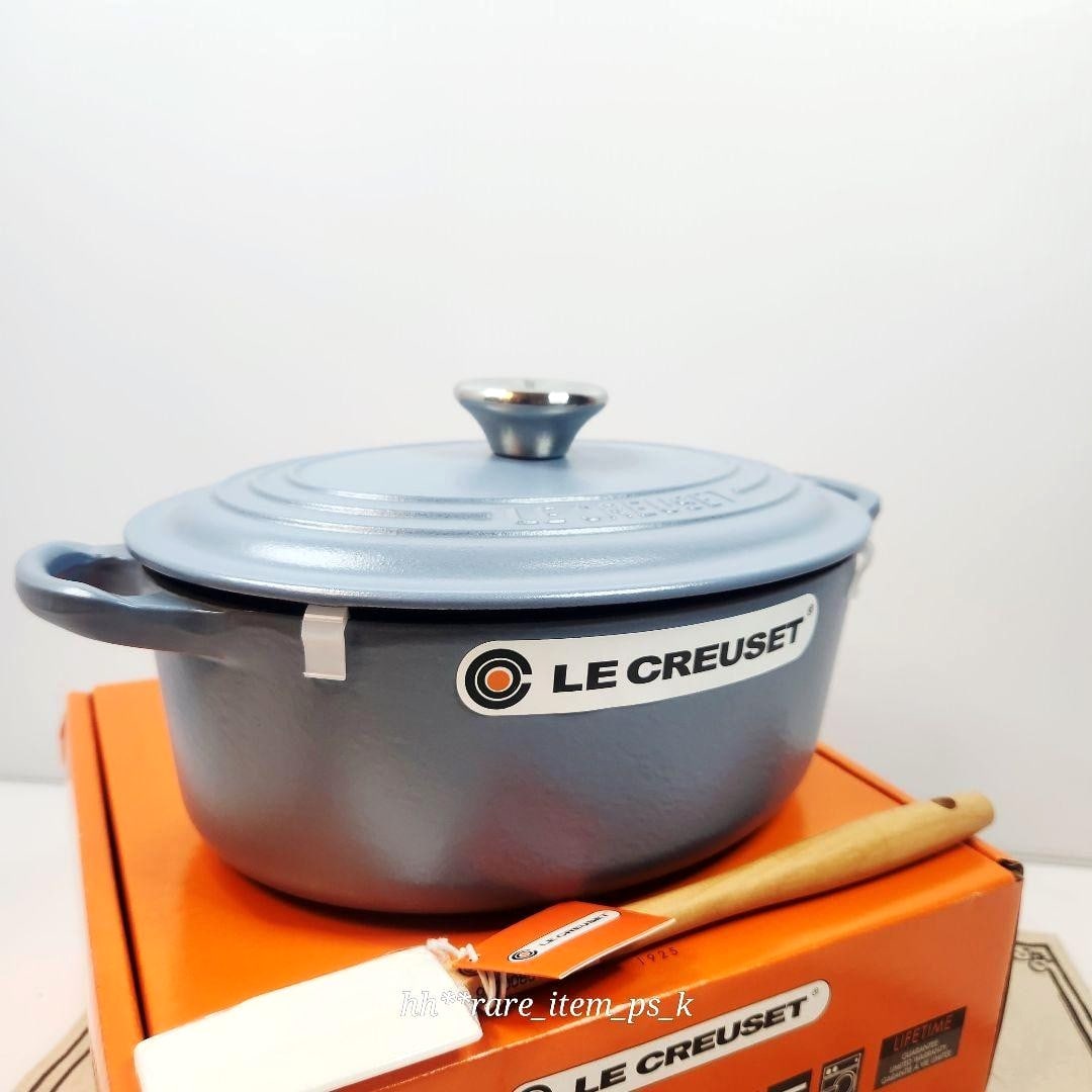 LE CREUSET Cocotte Oval 23cm Mineral Blue Rare Limited Edition Cast Iron Pot (1 of 12)