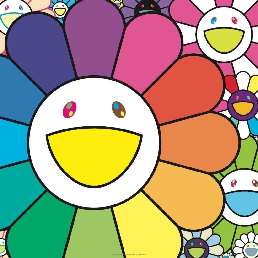 Flowers Poppin Signed Takashi Murakami Print 300 Authentic Zingaro (1 of 2)