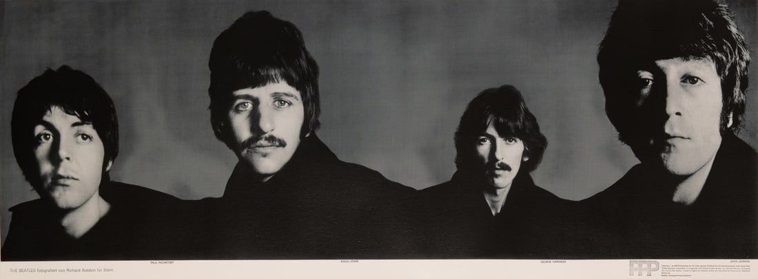 Original "The Beatles" Banner Richard Avedon Done In 1967 14.5 X 39.5 (1 of 4)