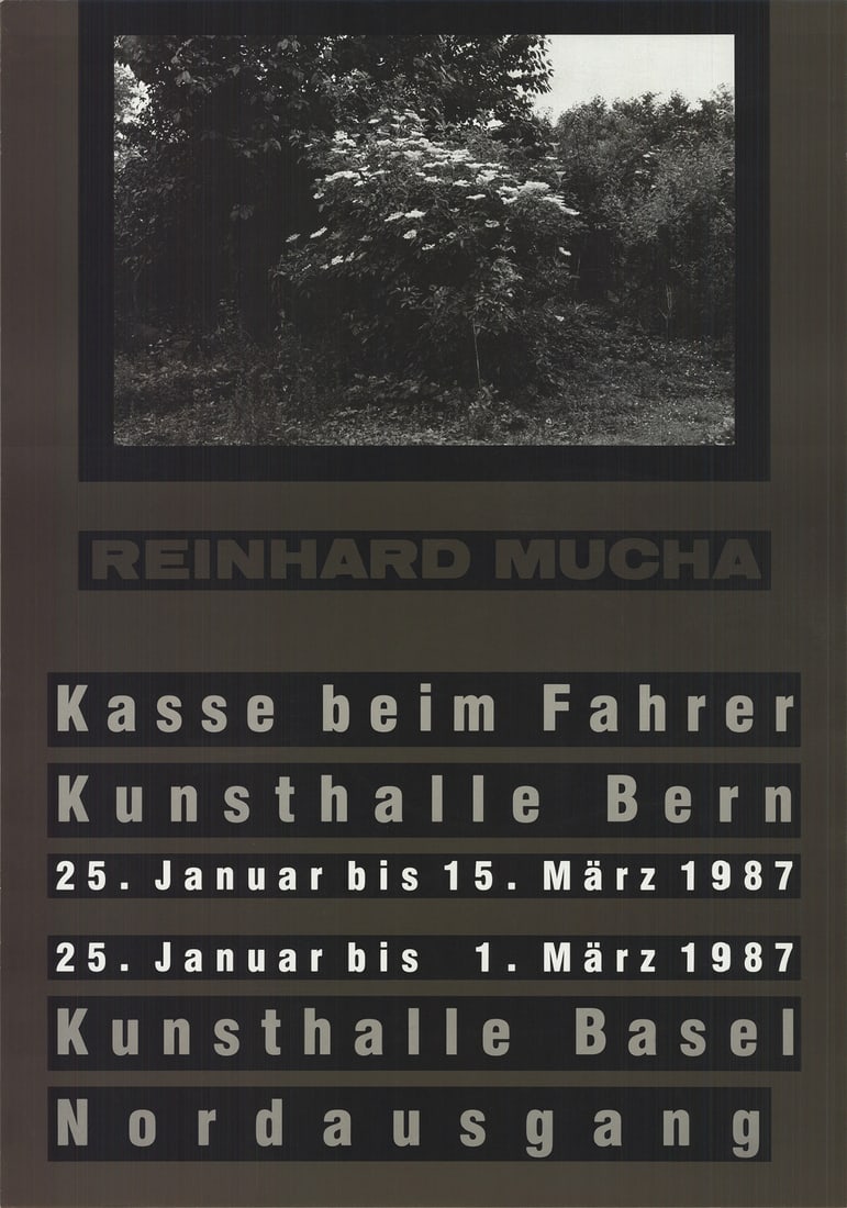 Offset Lithograph 37.75" x 26.5" 1987 Photograp REINHARD MUCHA Kasse: Offset Lithograph 37.75" x 26.5" 1987 Photograp REINHARD MUCHA Kasse Item Specifics: Artist: Reinhard Mucha Brand: Mucha Reinhard Exact Year: 1987 Height: 37.75 Item Height: 37.75 Item Width: 26.5 Sub