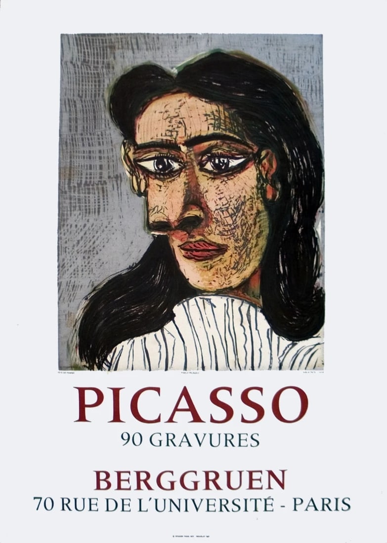 PABLO PICASSO Portrait of Dora Maar 27.5" x 19.75" Lithograph 1971 Cubism Gray: PABLO PICASSO Portrait of Dora Maar 27.5" x 19.75" Lithograph 1971 Cubism Gray Item Specifics: Artist: Pablo Picasso Brand: Picasso Pablo Country/Region Of Origin: France Exact Year: 1971 Height: 27.5